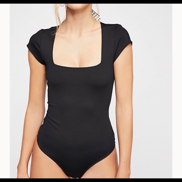 Free People Tops - Free People Bodysuit Fair and Square Neck Bodysuit